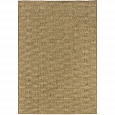 Homeroots 3 x 5 ft. Solid Tan Indoor & Outdoor Area Rug 389466